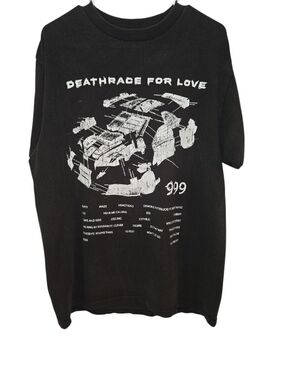 JUICE WRLD DEATHRACE FOR LOVE OFFICIAL 999 CLUB TEE. SIZE LARGE. BLACK.